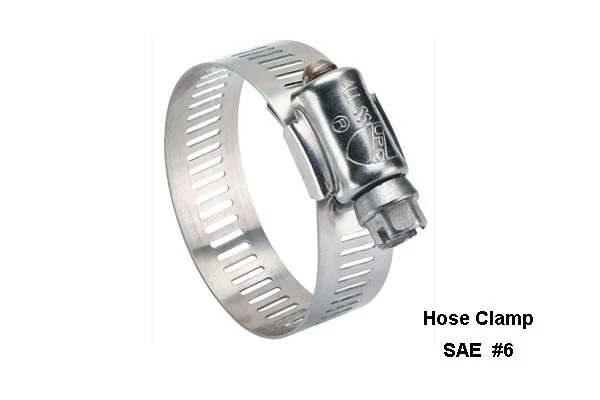 SS 0.32 Inch Barbed Hose Fitting and Hose Clamp , 1/4-Barbed - Image 2
