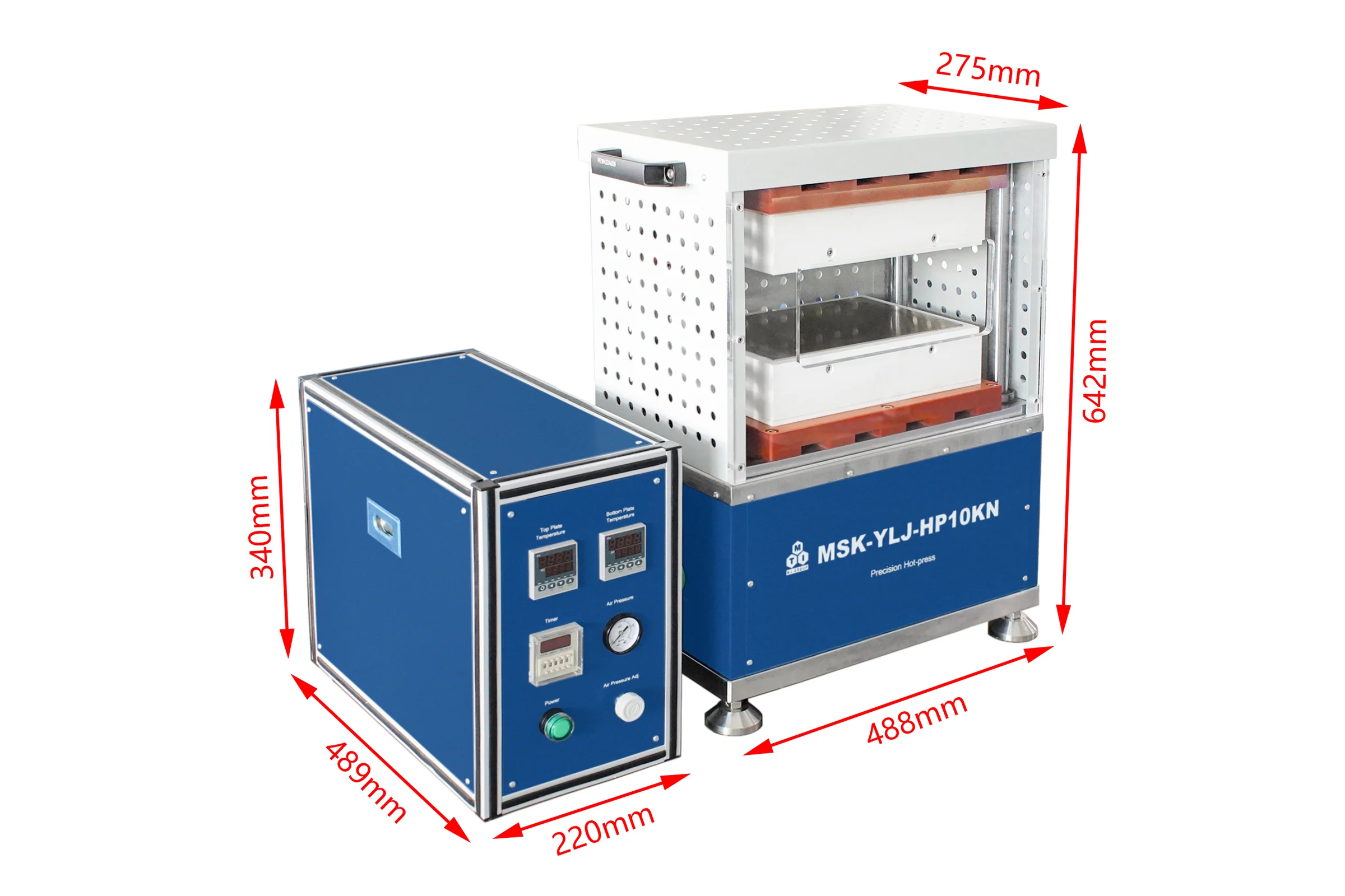 10KN Hot-Press (260x160 mm ) for Pouch Cell SEI Formation, 150C Max. - YLJHP10KN - Image 4