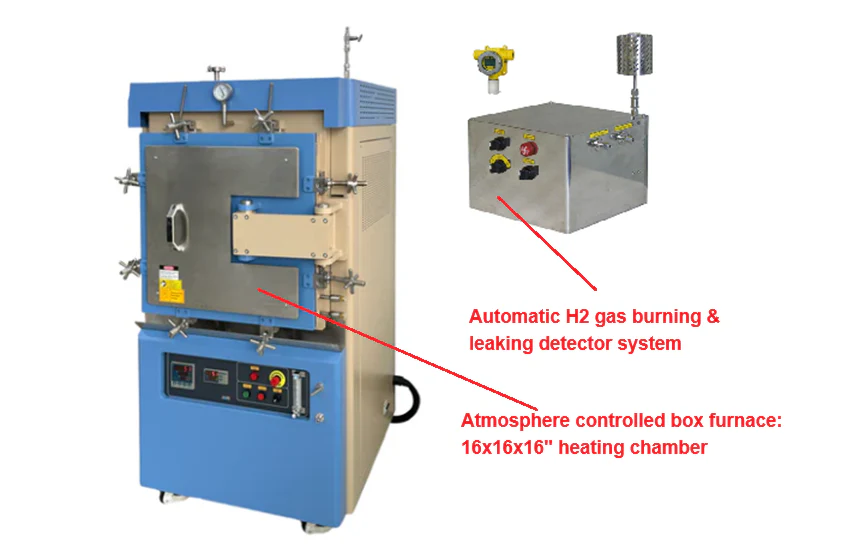 1600°C Max. Economic Hydrogen Gas Box Furnace 16"x16"x16" (65 L) - KSL-1600X-H5E