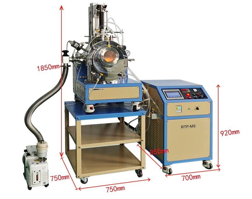 2000ºC Max. Fast Heating Crystal Growth Furnace with High Vacuum Chamber -RTP-CZ-2000 - Image 5
