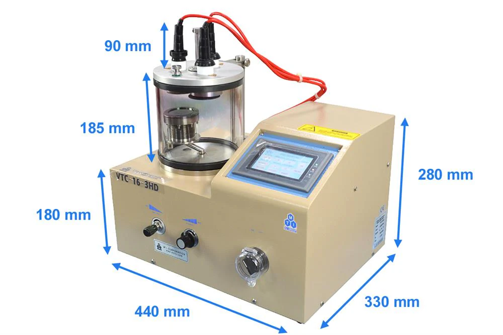 3 Rotary Target Plasma Sputtering Coater Including 3 Targets - VTC-16-3HD-LD - Image 3