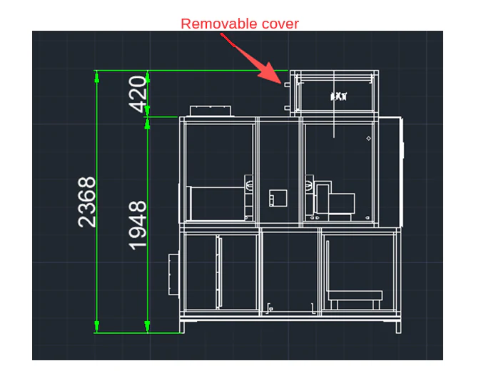 3K CMH Air Flow Dehumidification System with & Water Chiller for Movable Dry Room up to 21 SM - MSK-ADS-3000 - Image 3