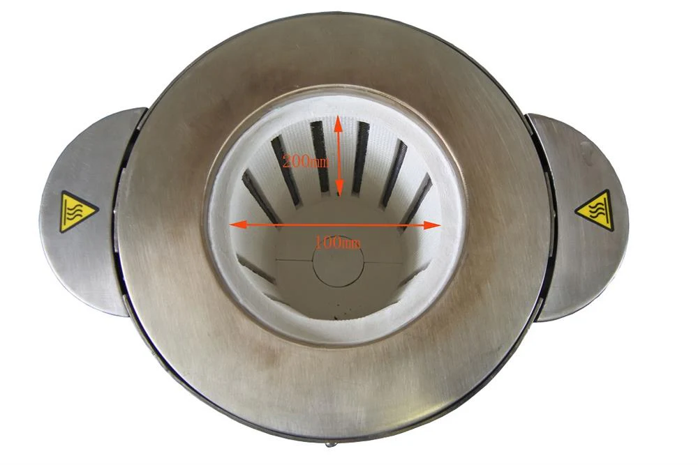 1000°C Vertical Crucible Furnace with 4.7" Dia x 8" H Chamber & SS316 Case - VBF1200S - Image 2