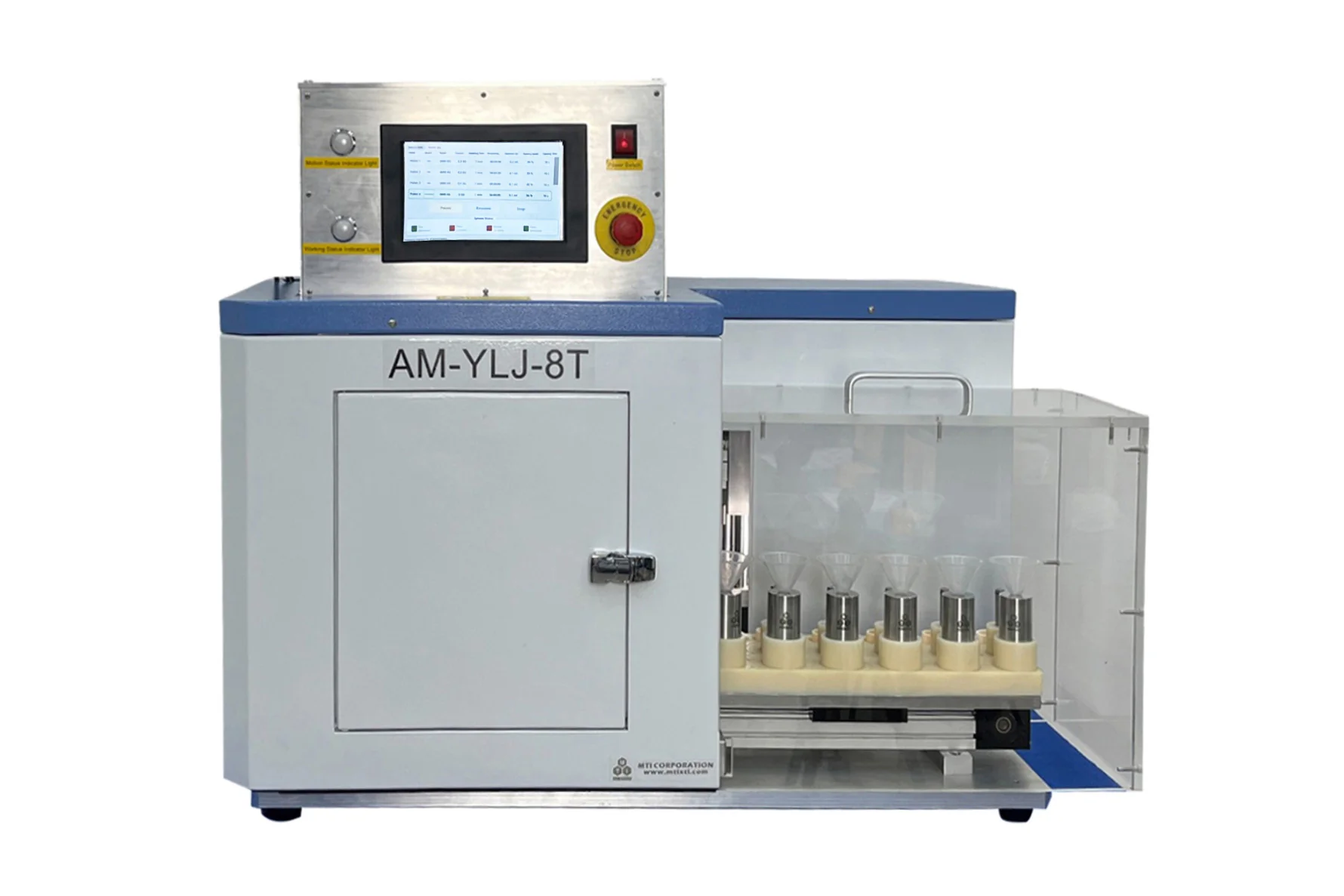 Automated Pellet Pressing System up to  6 set 10 mm ID Dies up to 8T) - AM-YLJ-8T - Image 6