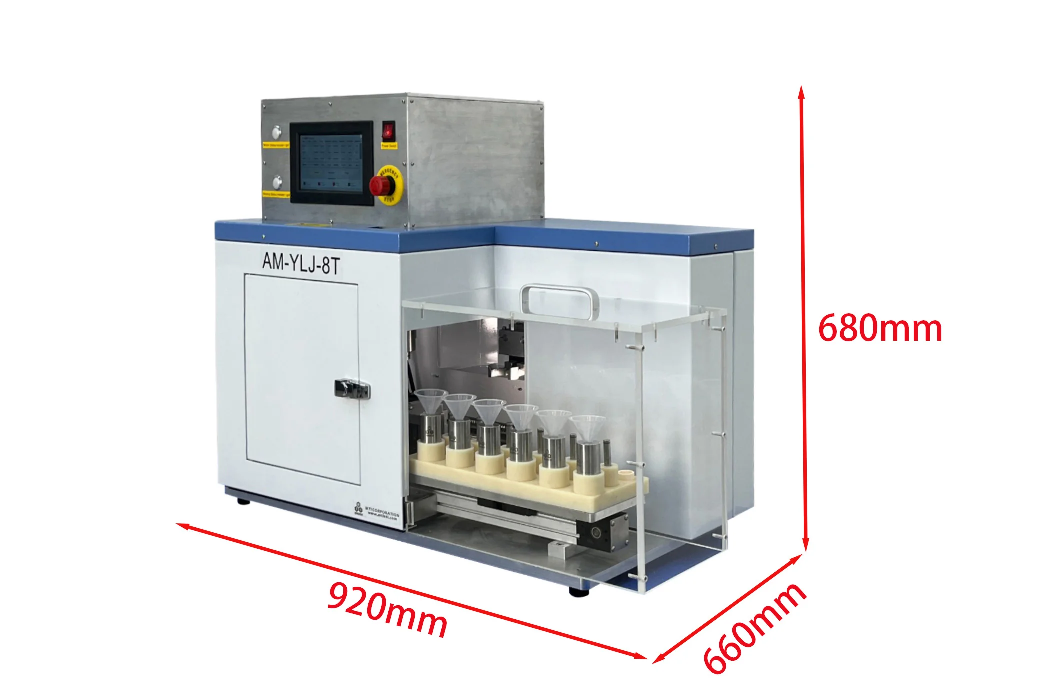 Automated Pellet Pressing System up to  6 set 10 mm ID Dies up to 8T) - AM-YLJ-8T - Image 9