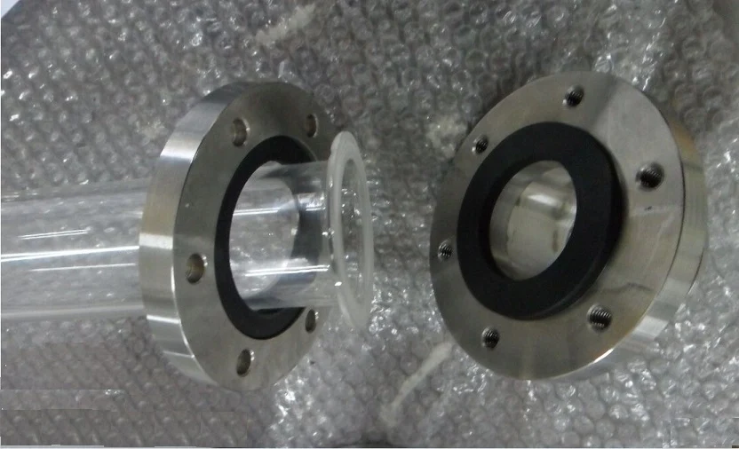One-end Open Quartz Tube (80ODx200 mm) w/ Compression Flange for High Vacuum - CFF-80 - Image 4