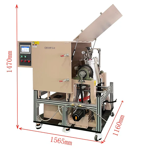 1200°C Max. Swingable Dual Heating-zone High Pressure Furnace -10 MPa for GaN Crystal Growth - CM-HIP-2-II - Image 4