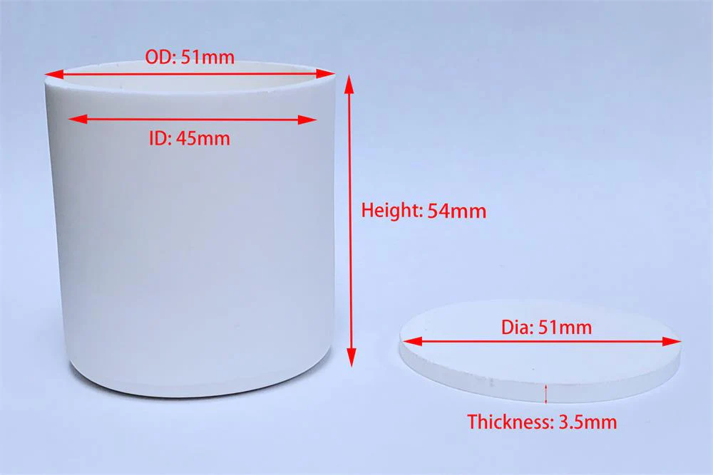 Magnesium Oxide (MgO) Cylindrical Crucible - Image 2