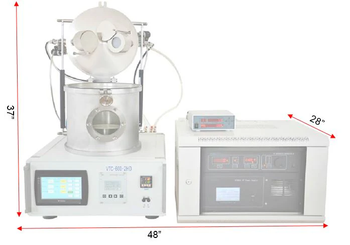Dual-Head 2 Magnetron Plasma Sputtering Coater in Glovebox - VTC-600-2HD-GB-LD - Image 4
