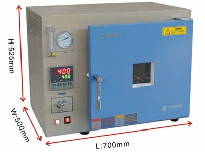 400°C.  Max. 25L Vacuum Oven (12 x 12 x 11") w/ Quartz Window, Flow-meter & Water Chiller - DZF-6020-HT400P - Image 3