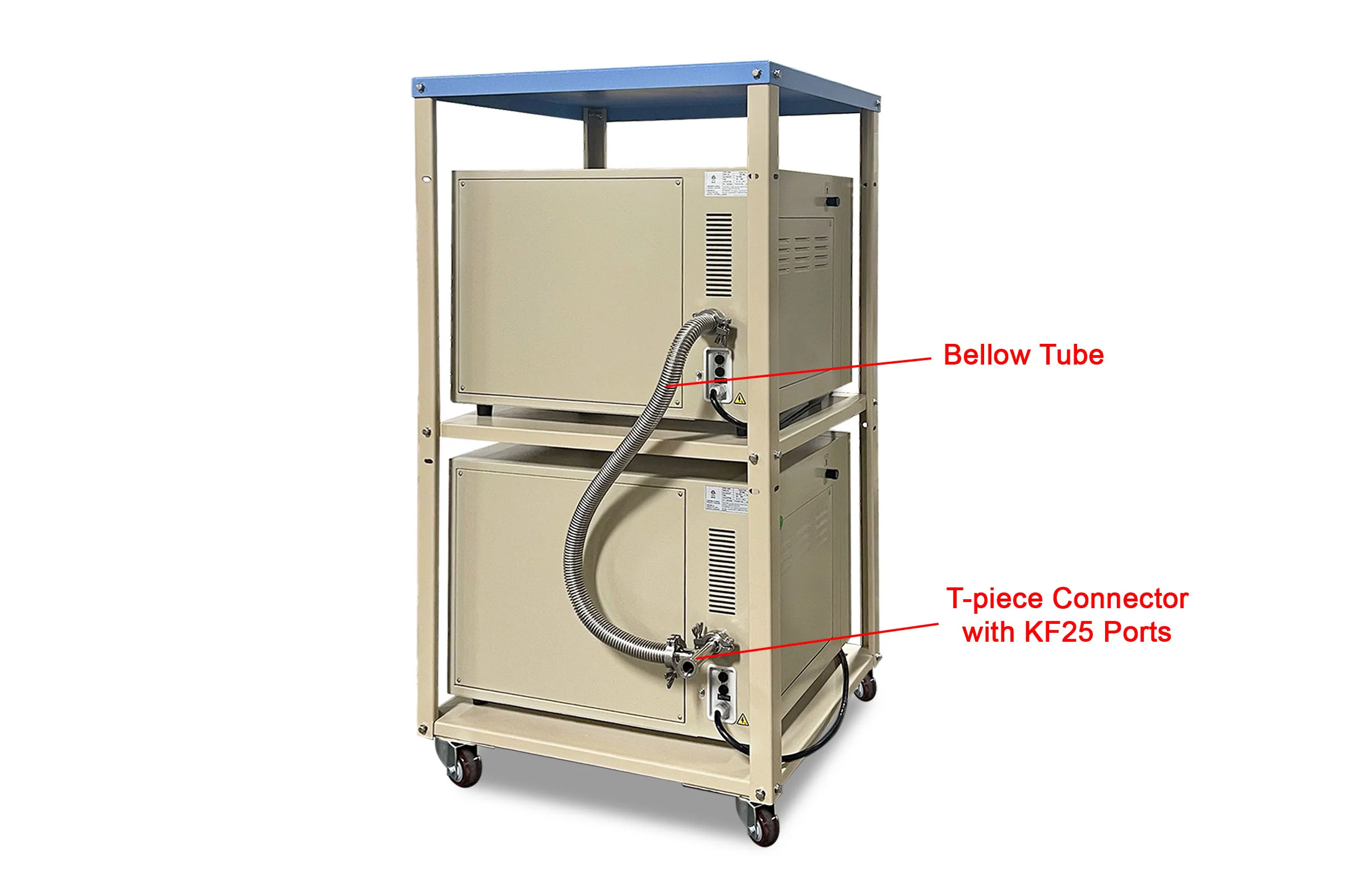 NRTL Certified 200C Dual Vacuum Oven (Two 16 x 14 x 15", 106L) w/ One Vacuum Pump - DZF-6050-II - Image 2