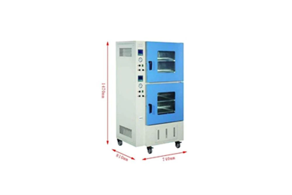 200°C Vacuum Oven w/ Vacuum Pump and Two Heating Chambers 18x18x18", 180 Liters - DZF6090II - Image 2