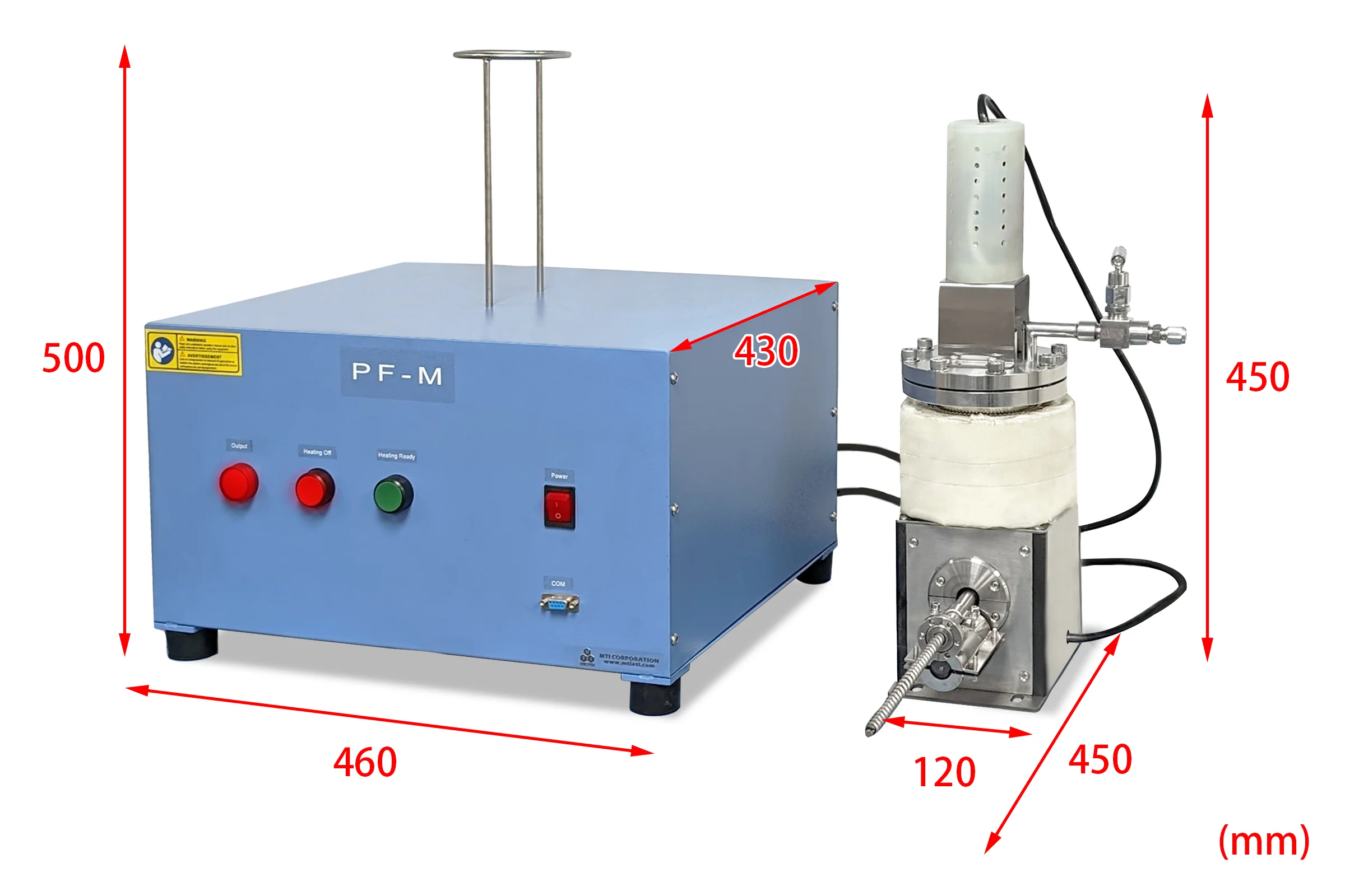 Air-Tight & Hearable Volumetric Micro-Feeder up to 1 bar and 1250C with PC Control - PF-M - Image 3