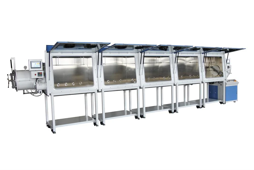 Five Chambers Glove Box with Gas Purification System ( H2O&O2 < 1ppm) - VGB-6-V-LD - Image 3