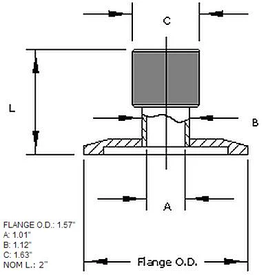 Single-side Quick Clamp Hi-Vacuum Flange for 25mm O.D. Tube with Optional Accessories - FL-25KF25 - Image 2