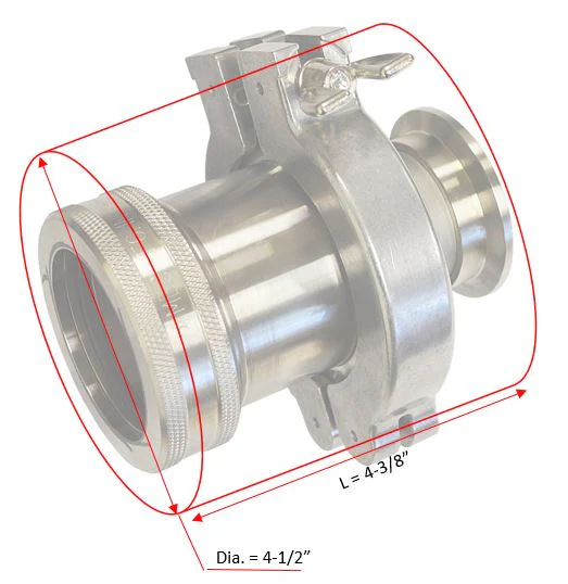 Single-side Quick Disconnect Flange for 50mm O.D. tube with Optional Accessories - FL50KF50 - Image 3