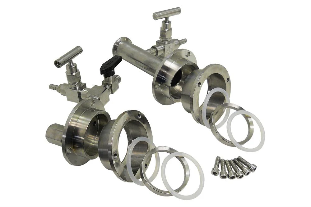 Vacuum Sealing Assembly for 50mm Tube w/ KF-25 Port & 1/4" Feedthrough - FL-50KF25-FT (D/M) - Image 3