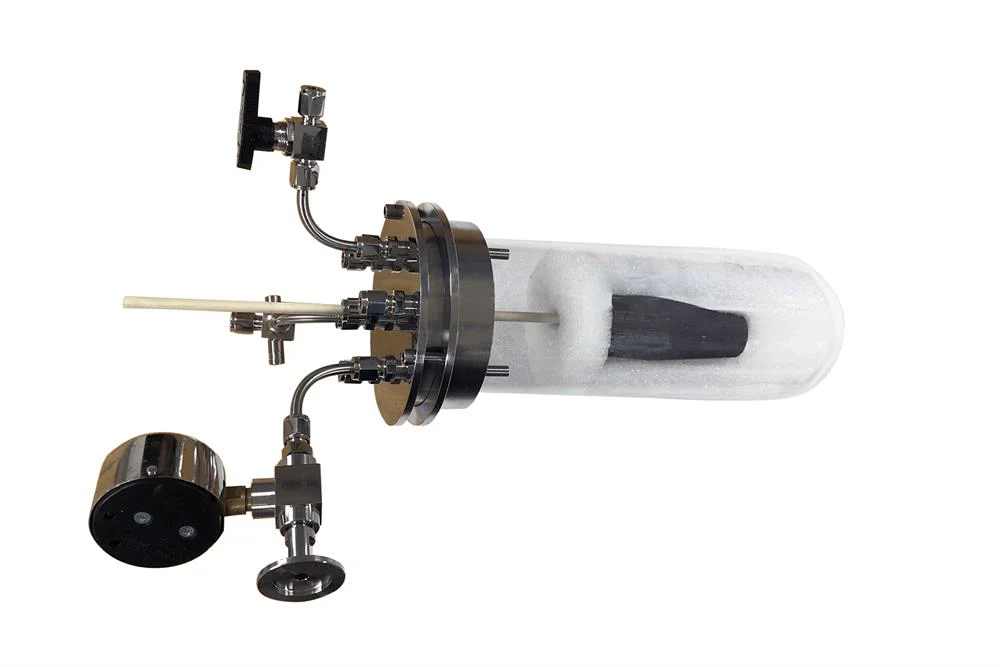 Induction Melting Quartz Assembly with Seven 1/4" Tube Feedthroughs for 100mm O.D. Tube - FL101FT7-OK - Image 2
