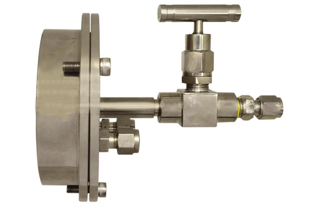 Vacuum Flange With Two Feedthoughs for 76mm Tube - FL76FT2 - Image 2