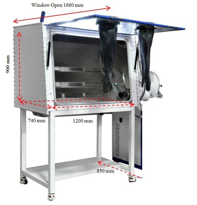 Jet Mill (50 - 500 g/ hr) in Glovebox w/ Purification System - MSK-JB-500-LD - Image 7