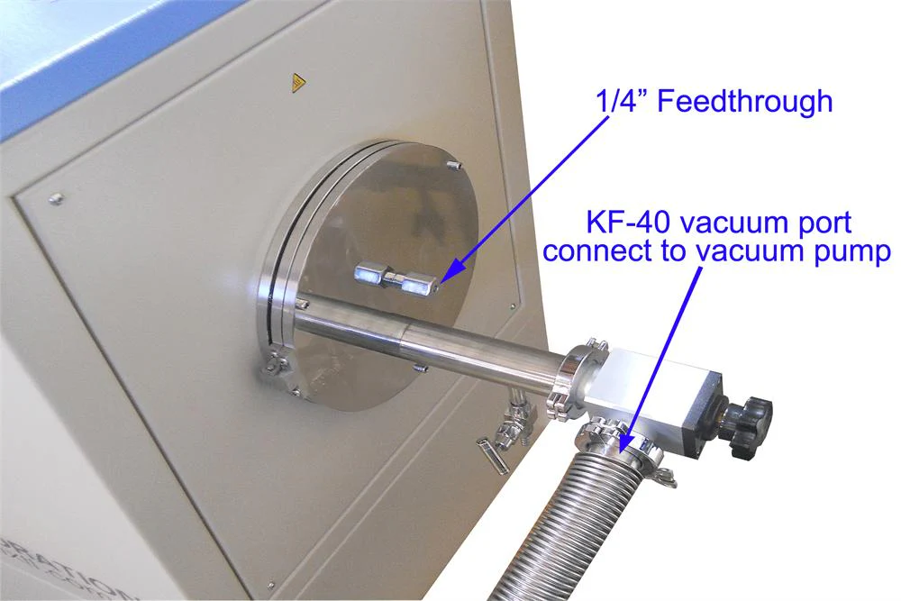 Three Zones CVD Tube Furnace with 8.5" Quartz Tube & Slidable Flange (1100C) - GSL-1100X-8.5-III-SR - Image 4