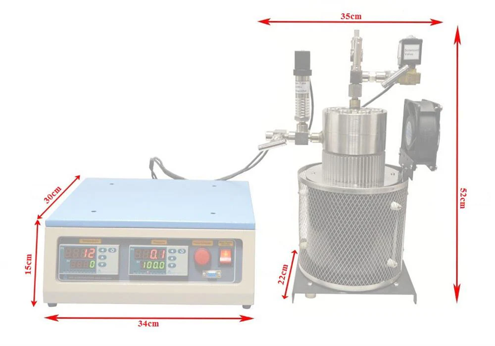 Super-alloy High Pressure Hydro-thermal Reactor 1100C, Optional 65ml & 100ml - GSL-1100X-RC series - Image 2