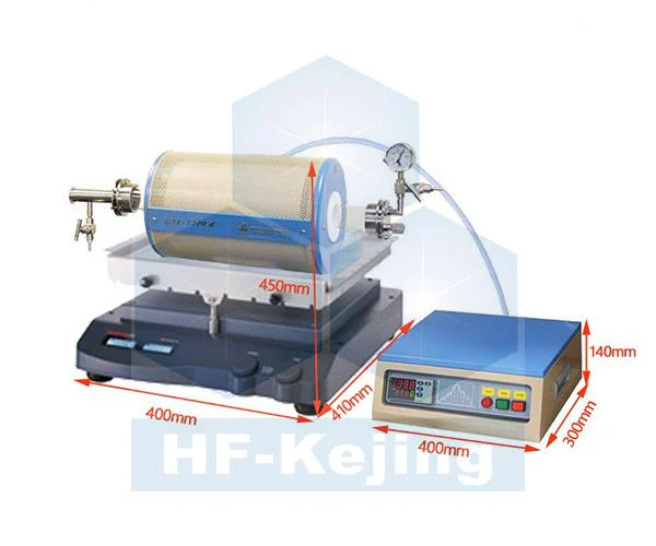 Rocking Tube Furnace with Quartz Tube & Vacuum Flange (Optional 1-2" ) - GSL1100XSK - Image 3