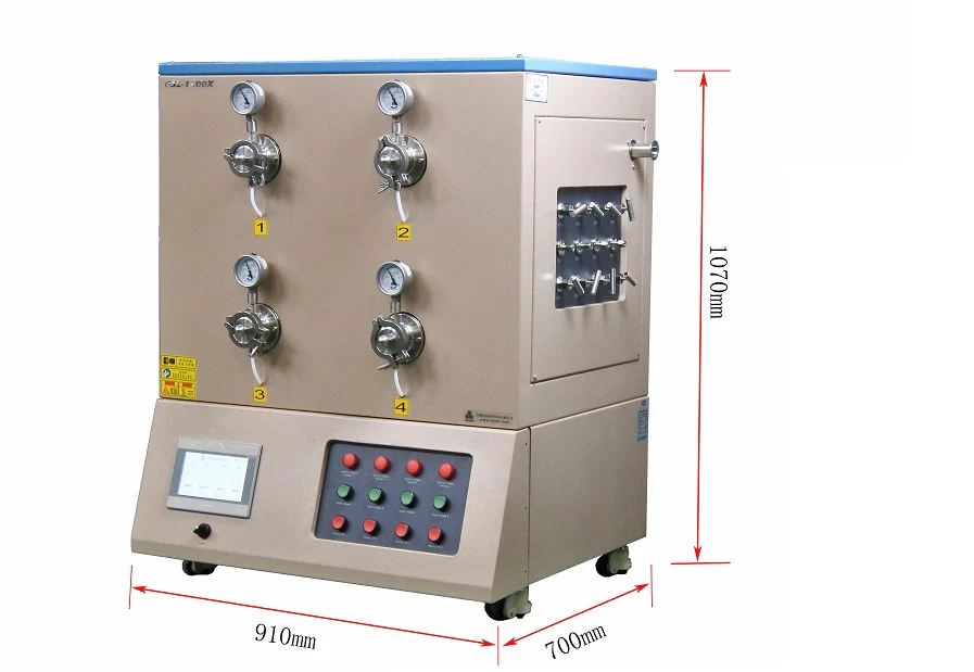 1200C Max 4 Channel Tube Furnace w/ 3"ID Quartz Tube for Hi-Throughput Annealing - GSL1200XMGI4 - Image 2