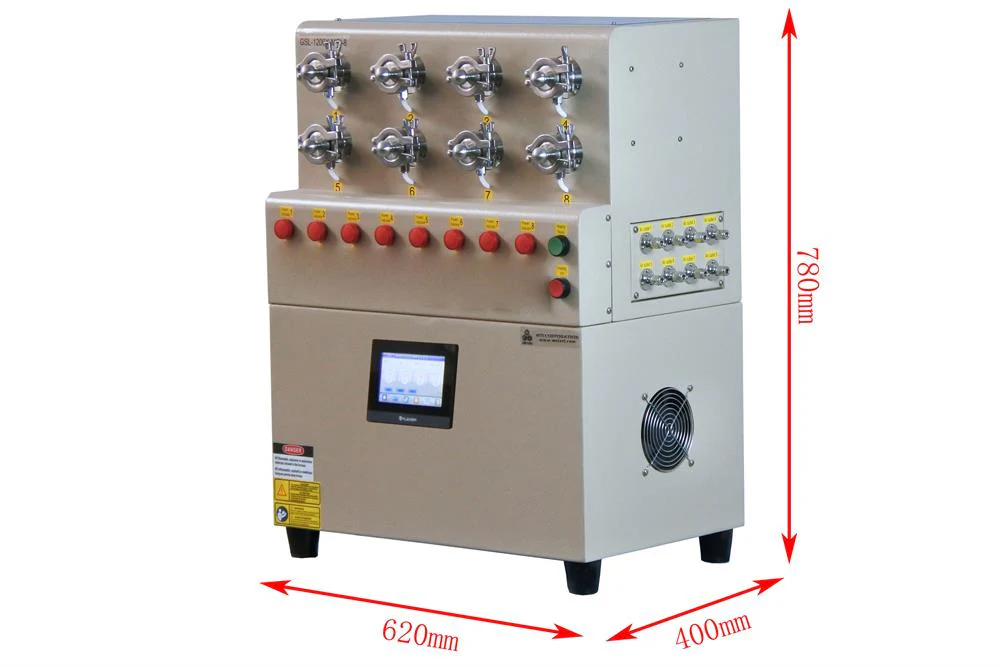 1200C Max 8 Channel Tube Furnace (20mm Quartz) for Hi-Throughput Annealing - GSL-1200X-MGI-8 - Image 3