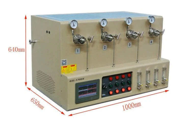 1700°C 4 Channel Tube Furnace (1" Alumina Tube) for Hi-Throughput Annealing - GSL-1700X-MGI-4 - Image 2