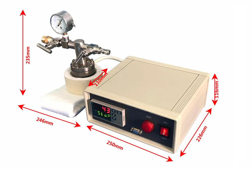 100ml Hydrothermal Reactor up to 4MPa Optional for SS316 or Ti w/ Heating - GSL-500X-XX - Image 4