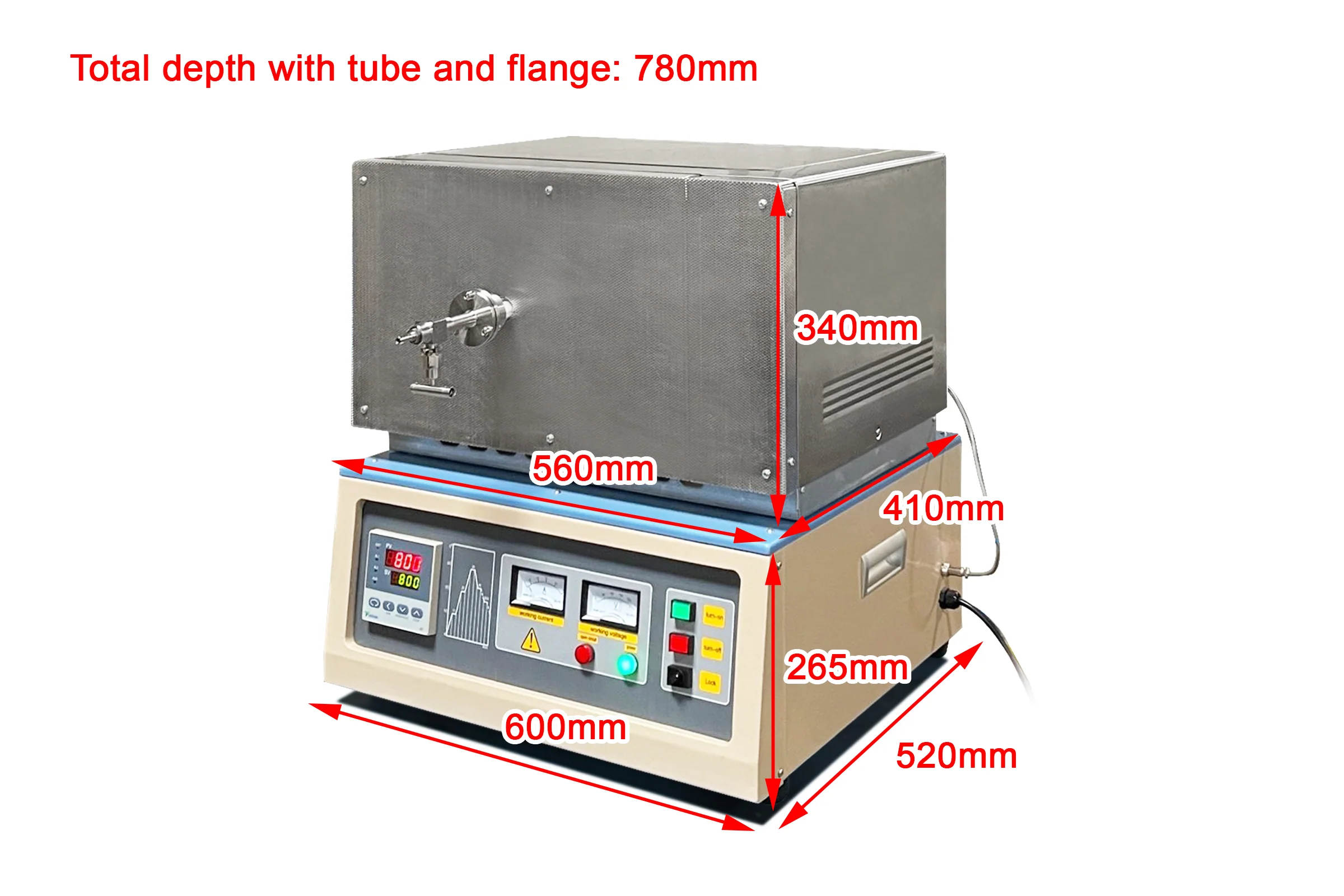 1200°C Max Microwave Heated Tube Furnace: optional 1", 1.57" and 2" Dia. - GSL-MW-25 - Image 4