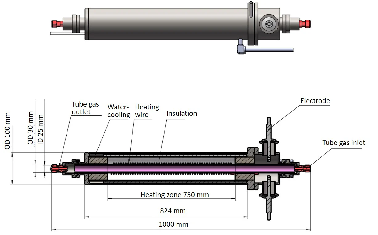 1100℃ Max. 100mm O.D / 25 mm I.D Tube Furnace for High Magnetic Field - GSL-1200X-MH100 - Image 3