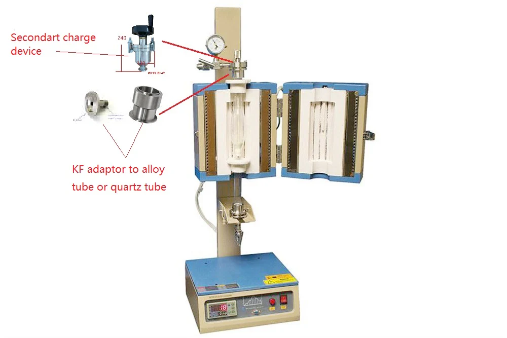Hi-Pressure Fluidized Bed Furnace/ Reactor ( 3 bar @1100oC) w/ 12mm ID Super-Alloy Tube - OTF-1200X-S-SB - Image 2