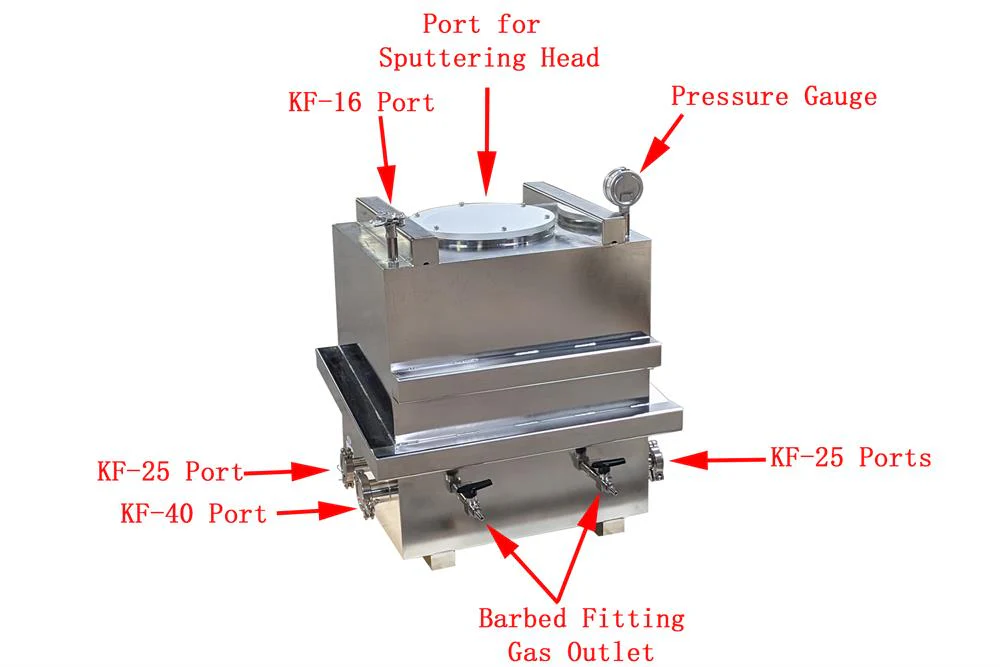 High Vacuum Chamber (18"x17" x20") with Window For DIY Sputtering coating system - HVC-SS - Image 3