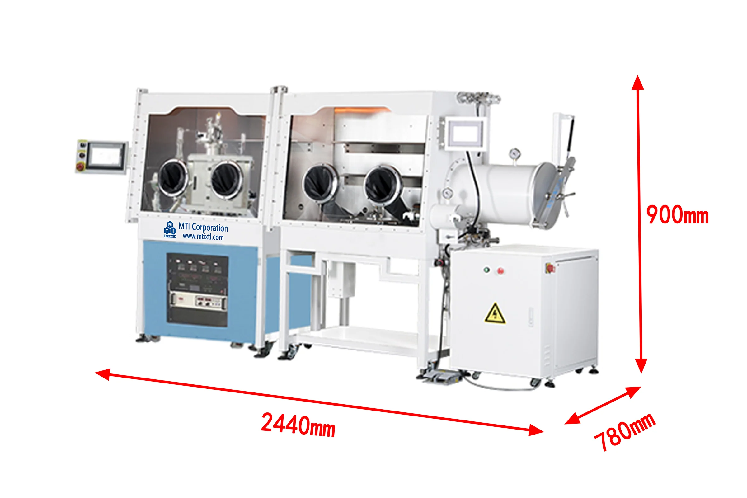 High Vacuum Thermal Evaporation Coater With Six Sources for Perovskite Solar Cells - GSL-1800X-ZF6-PSC - Image 5