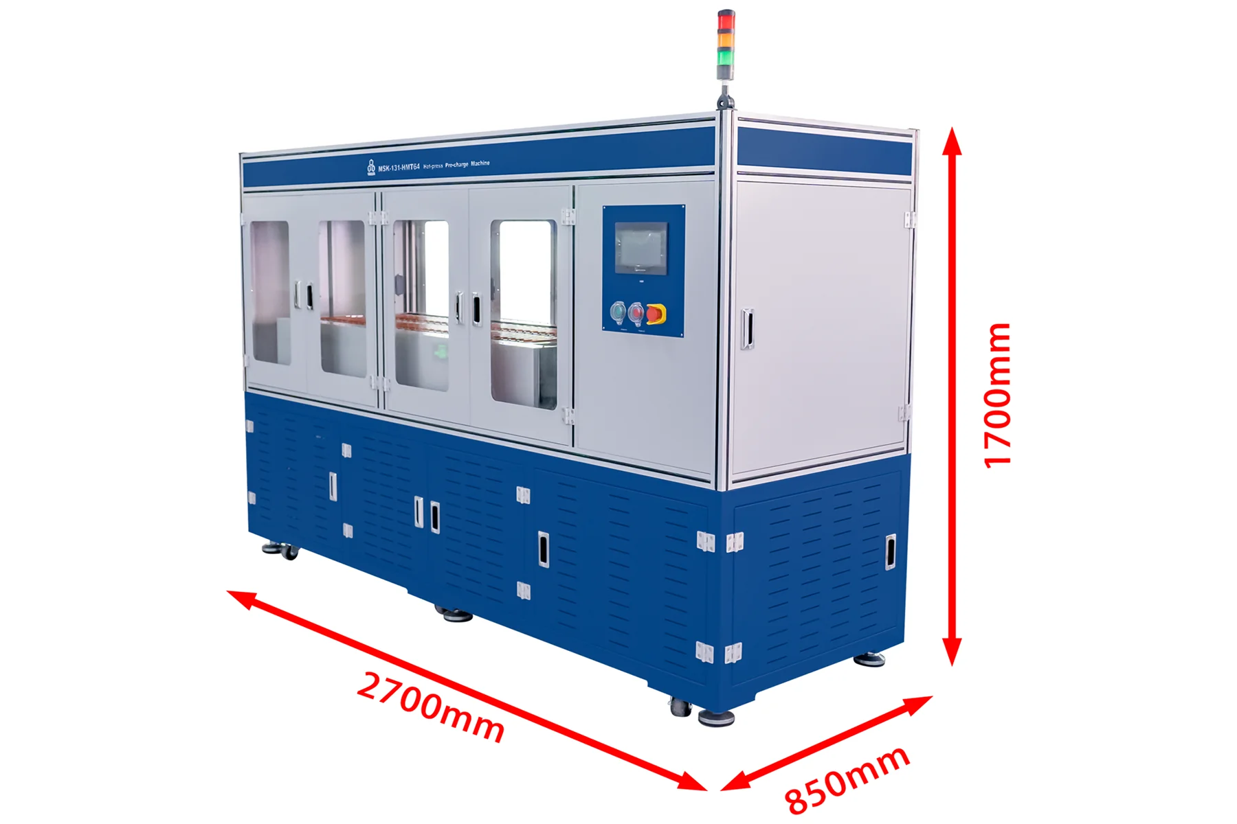 Horizontal 64-Channel Hot Press Machine (Max. 170*120 mm, Dual-Side Tabs) for Pouch Cell SEI Formation - MSK-131-HMT64 - Image 4