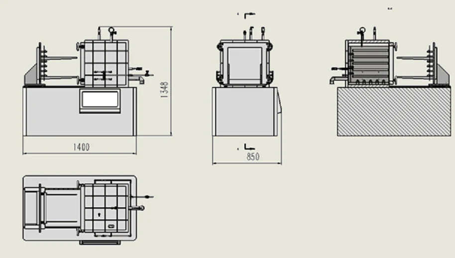 900°C Max High Temperature & High Vacuum Oven (.18"x18"x18", 90 Liter) with Sliding Door- HTVO-90 - Image 4