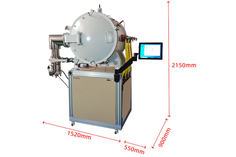 1600°C Cold Wall High Vacuum Chamber Furnace (400×400×400 mm) -  HVF-1600X-64 - Image 3