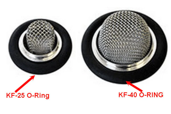 KF 25/40 Centering Ring with 15 mesh Filter