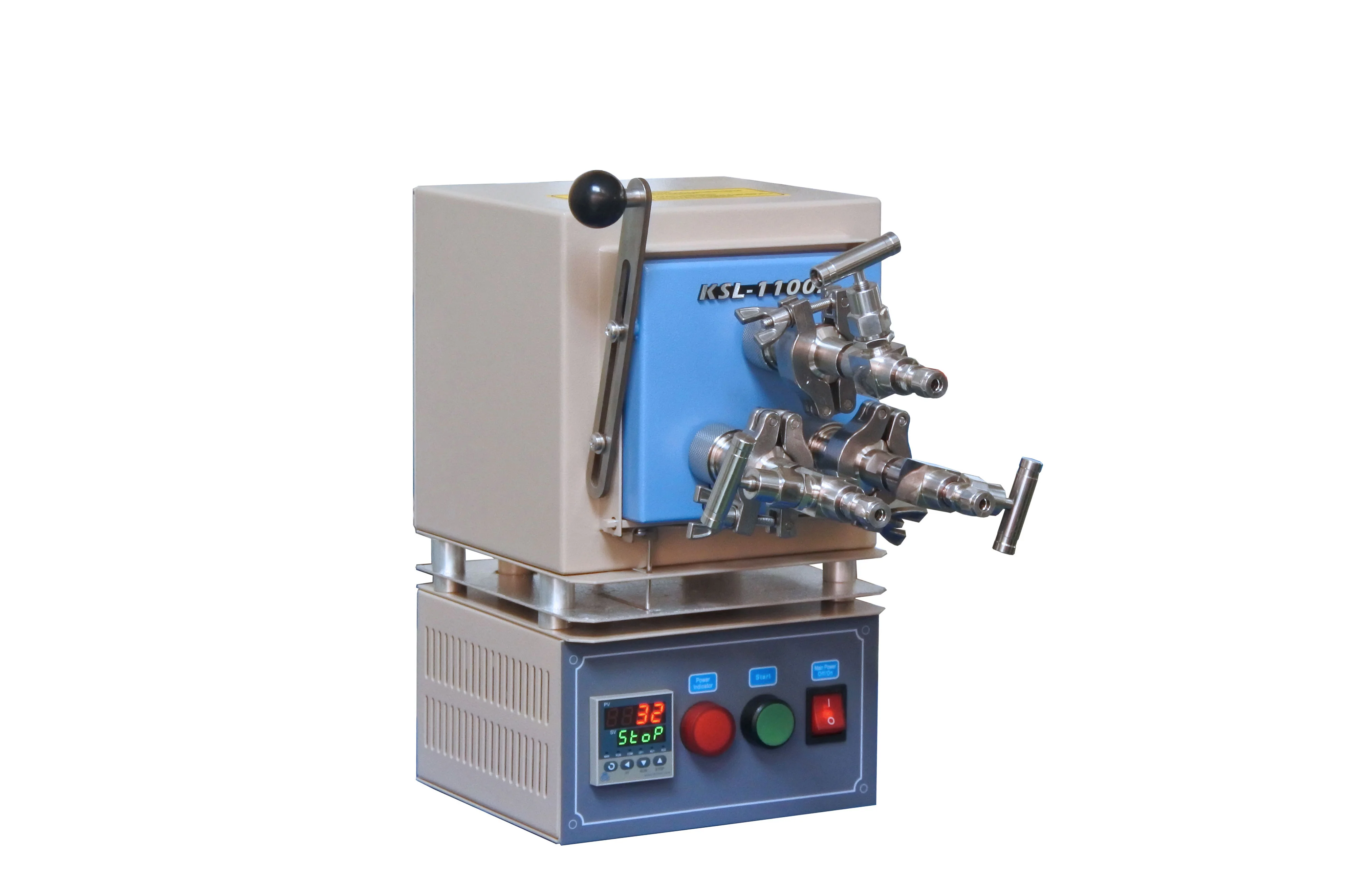 1000°C Compact Hybrid Furnace with Three Tubes & Flange ( 20ODx16IDx200L mm) - KSL-1100X-S3 - Image 3