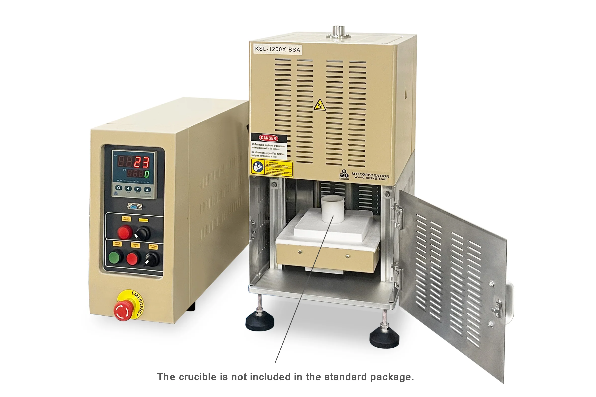1200ā Compact Automatic Bottom Loading Furnace ( L6 x W6 x H7 ") with Precision Controller - KSL-1200X-BSA - Image 2