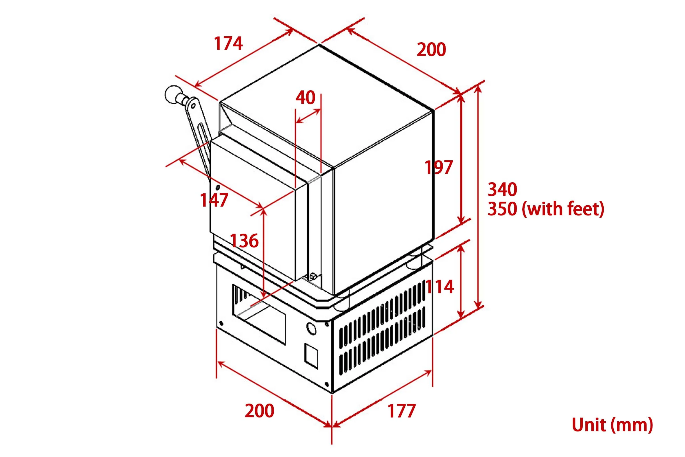1100°C Muffle Furnace (4"x4"x5") w/ Programmable Temp. Controller - KSL1100XS - Image 4