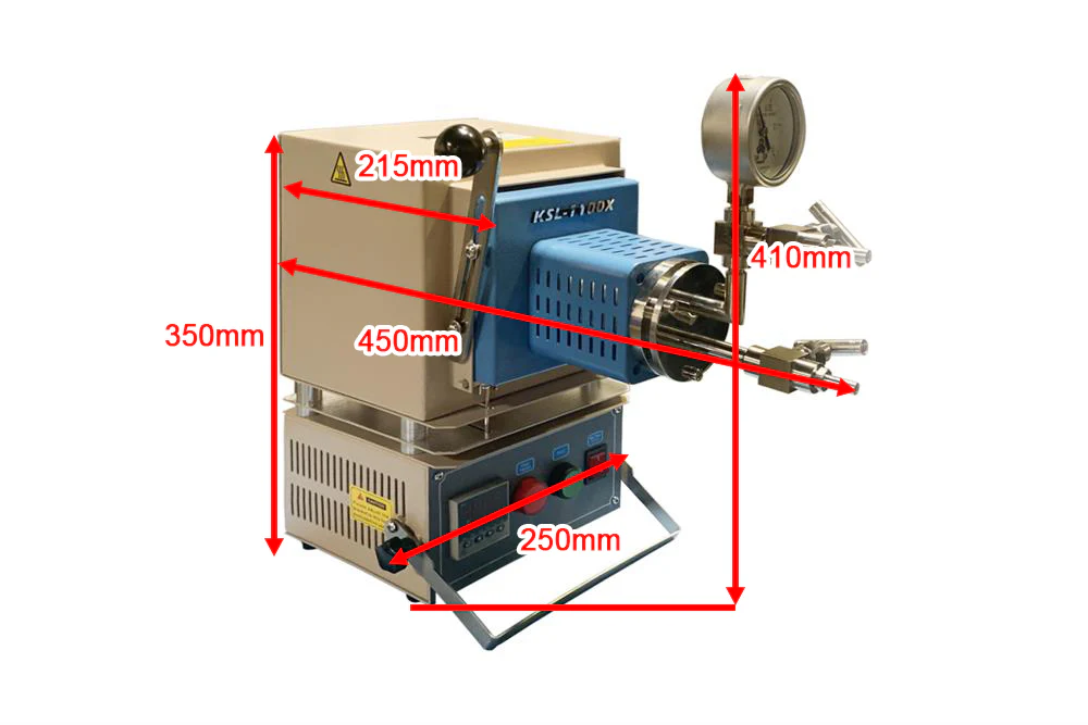 Compact Hybrid Furnace (4 x 4 x 4", 1000C), Muffle/Tube 2-In-1 - KSL1100XSH - Image 4