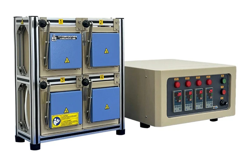 1100°C Four Chamber HTP Muffle Furnace  w/ Programmable Temp. Controller - KSL1100XSMGI4 - Image 2