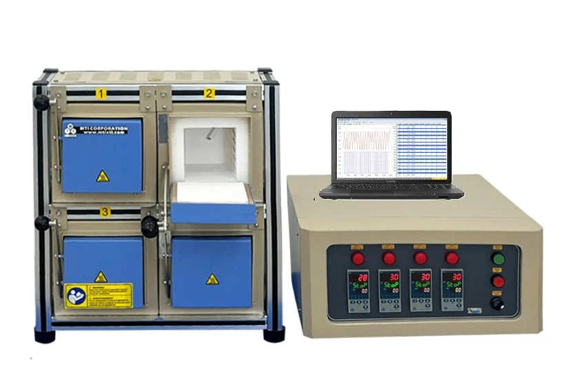 1100°C Four Chamber HTP Muffle Furnace  w/ Programmable Temp. Controller - KSL1100XSMGI4 - Image 3