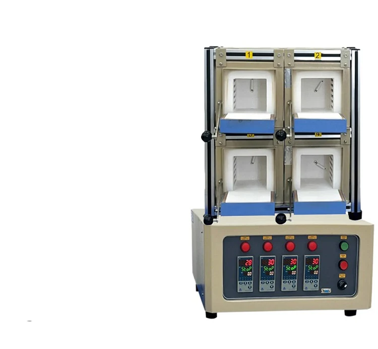 1100°C Four Chamber HTP Muffle Furnace  w/ Programmable Temp. Controller - KSL1100XSMGI4 - Image 4