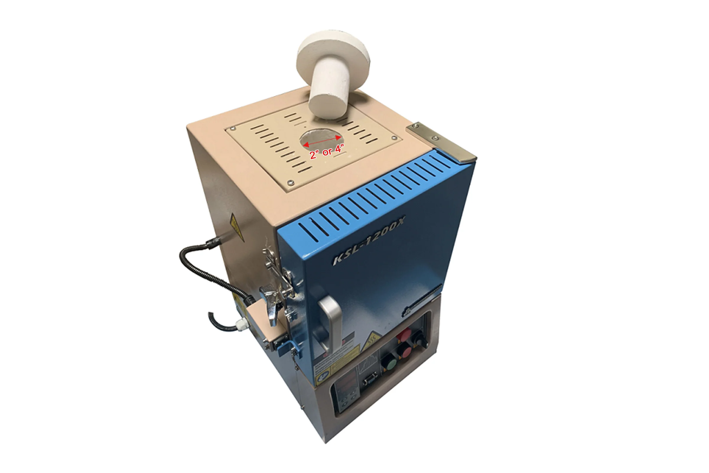 1200°C Hybrid Muffle (6" x 6" x 7") and Tube Furnace (2" or 4" OD) - KSL1200XJH - Image 3