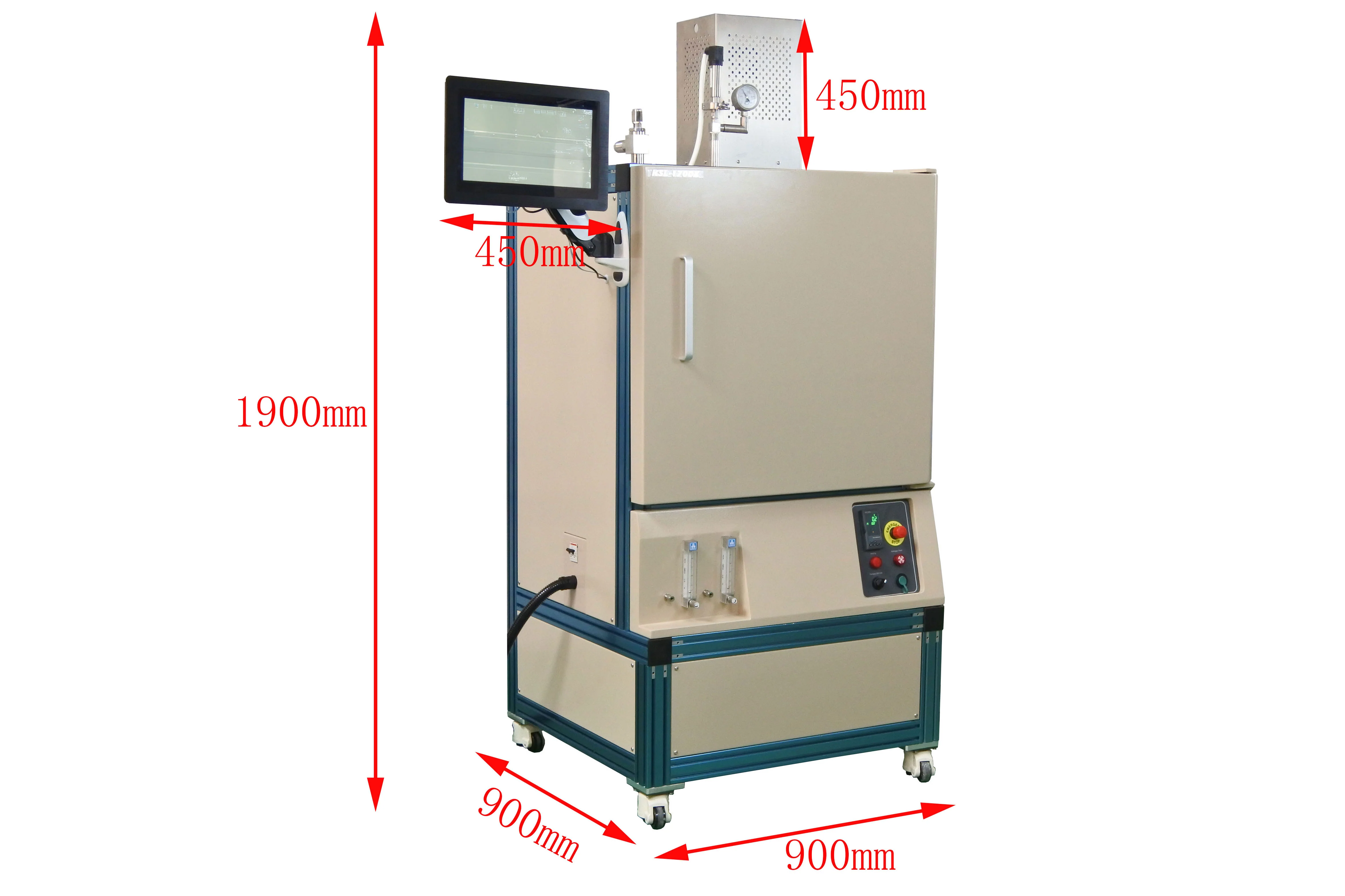 1650°C Max. High Temperature Hydrogen Atmosphere Box Furnace, (8 x 8 x 8") - KSL-1700X-H2 - Image 2