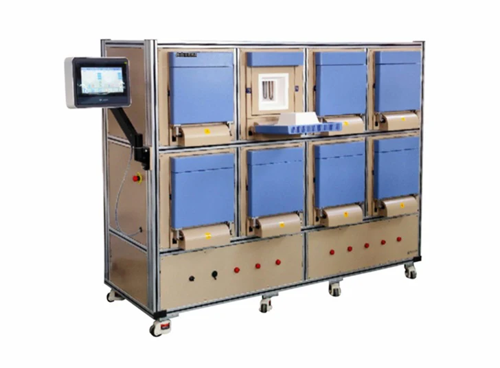 1700℃ Max. 8 Chamber Furnace with Automatic Doors For Autonomous Operation    KSL-1700X-MGI-8-AD - Image 3